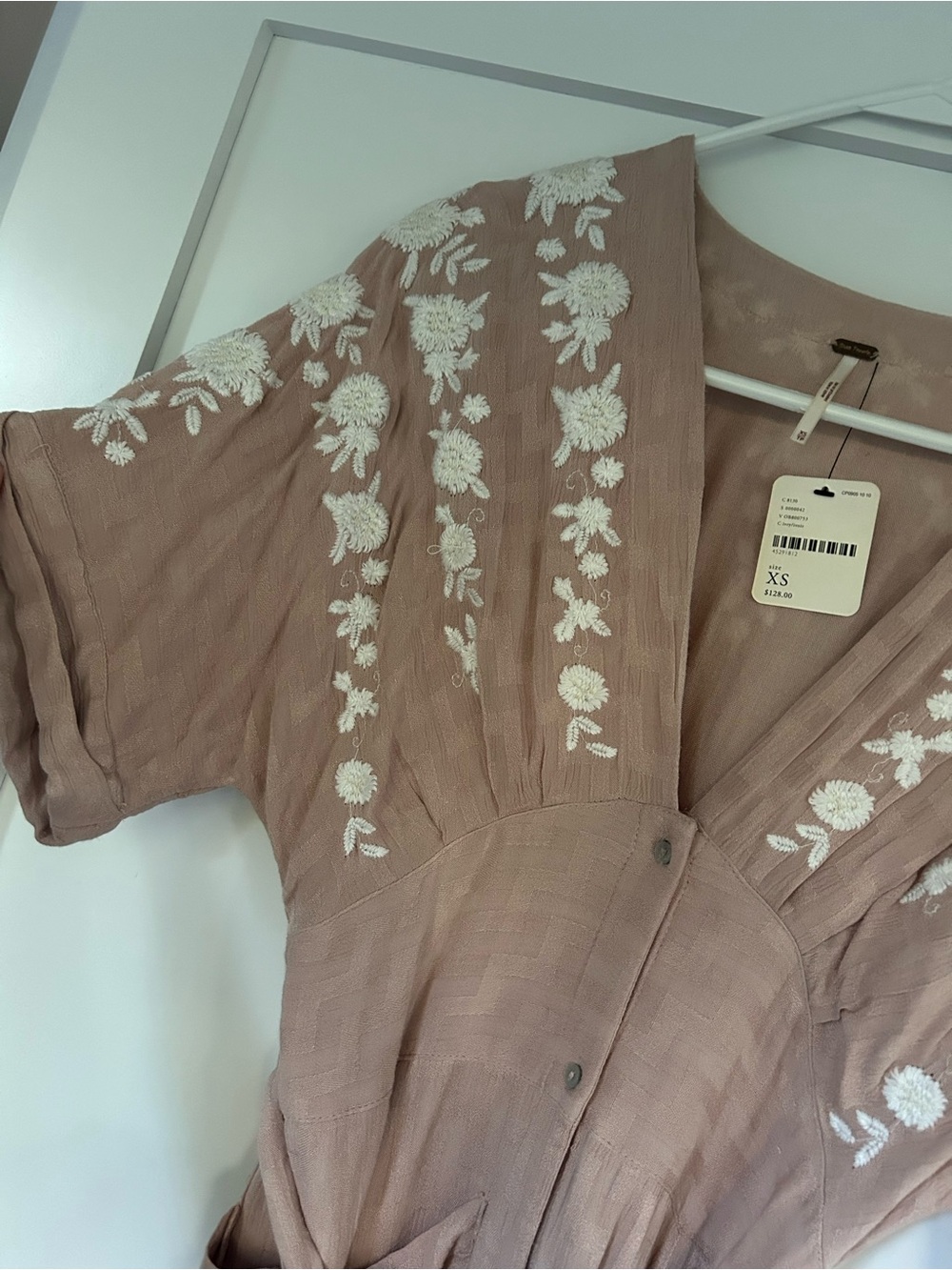 Free People Blush Pink Embroidered Maxi Dress - Picture 2 of 4